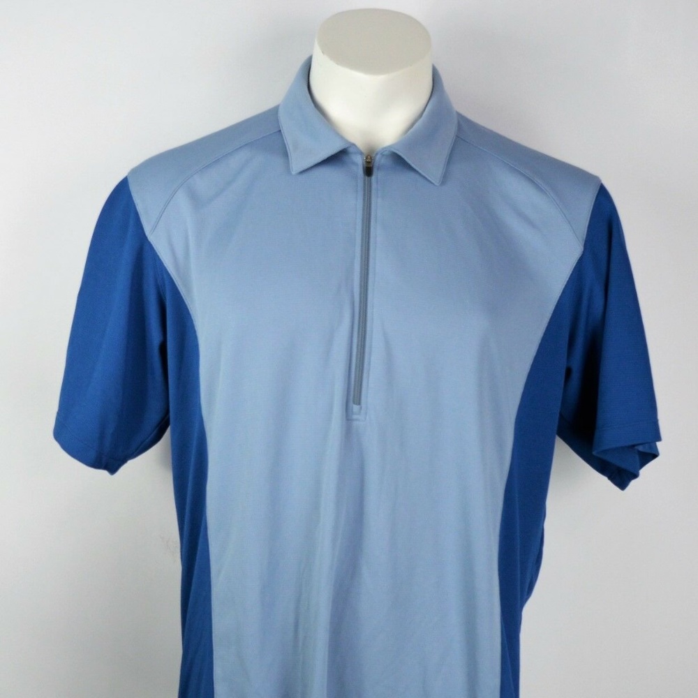 Patagonia Mens XL 1/4 Zip Shirt Blue Short Sleeve